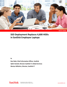 SSD Deployment Replaces 4600 HDDs in SanDisk Employee Laptops