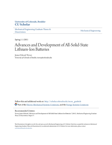 Advances and Development of All-Solid-State Lithium