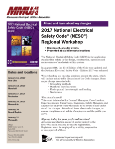 2017 National Electrical Safety Code® (NESC®) Regional Workshop