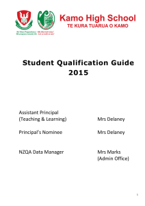 Student Qualification Guide 2015