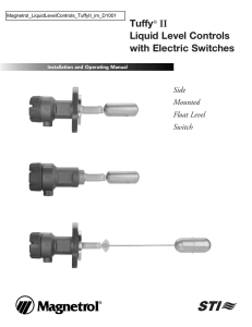Tuffy® II Liquid Level Controls with Electric Switches