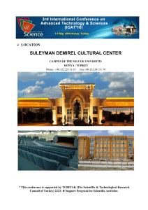 suleyman demirel cultural center - International Conference on