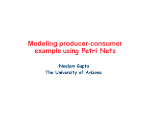 Modeling producer-consumer example using Petri Nets