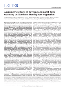 Asymmetric effects of daytime and night