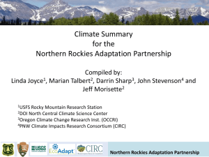 Climate Summary for the Northern Rockies Adaptation Partnership