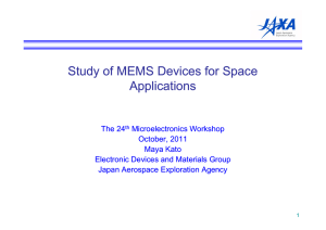 Study of MEMS Devices for Space Applications Applications