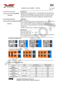 TECHNICAL DATA SHEET – TDX/TSX No: 1/eng/01 Page 1/4