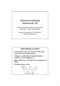 Electrical Indicating Instruments: AC Alternating