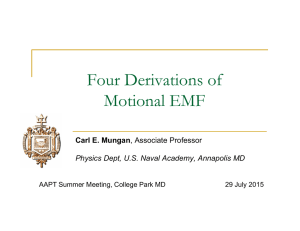 Four Derivations of Motional EMF