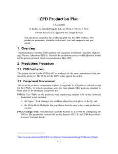 ZPD Production Plan