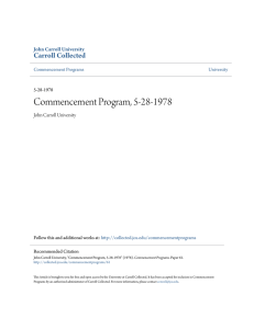 Commencement Program, 5-28-1978 - Carroll Collected