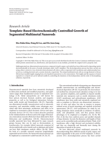 Research Article Template-Based Electrochemically Controlled