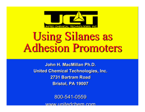 Using Silanes as Adhesion Promoters