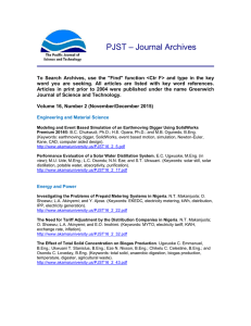 PJST – Journal Archives