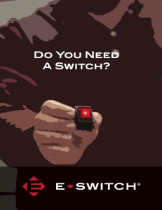 Do You Need A Switch? - E