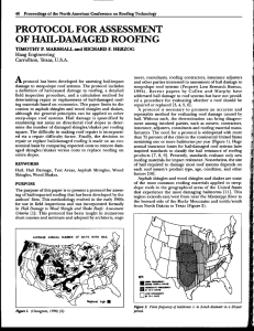 Protocol for Assessment of Hail-damaged Roofing