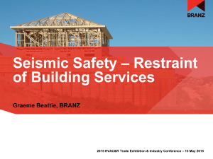 Seismic Safety – Restraint of Building Services