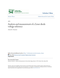 Analysis and measurement of a Zener diode voltage
