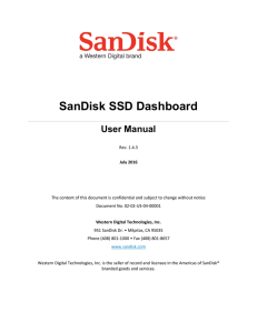 SanDisk SSD Dashboard User Manual
