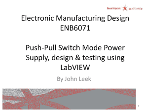 Switch Mode Power supply Design and testing using Labview