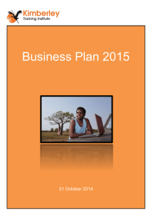 Business Plan 2015 - Kimberley Training Institute