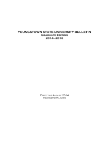Graduate Bulletin - Youngstown State University