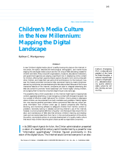 Children`s Media Culture in the New Millennium