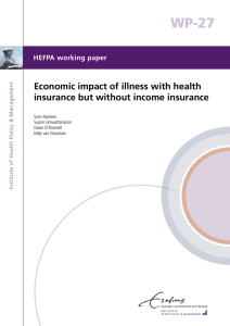 Economic impact of illness with health insurance but without income