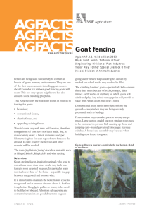 Goat fencing - NSW Department of Primary Industries