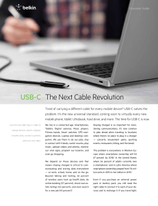 USB-C The Next Cable Revolution