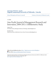 Asia-Pacific Journal of Management Research and Innovation, 2004