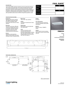 Fail-Safe FMSC24 Fluorescent Confinement, Correctional spec sheet