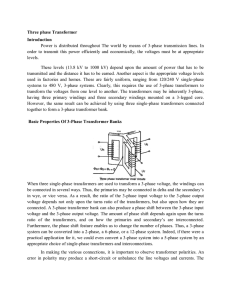 Three phase Transformer Introduction Power is