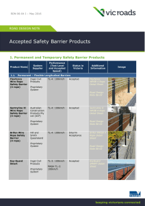 Road Design note 06-04 - Accepted Safety Barrier Products