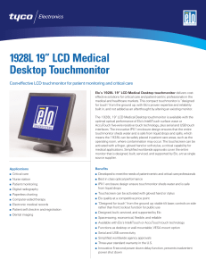 1928L - Datasheet for 1928L 19" LCD Medical Desktop