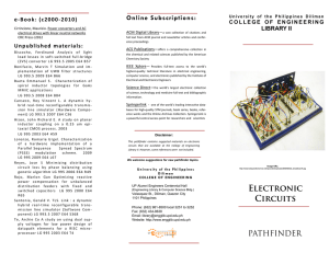 Electronic Circuits - UP College of Engineering Library