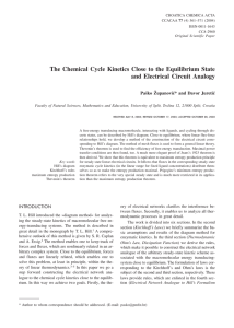 The Chemical Cycle Kinetics Close to the Equilibrium State and