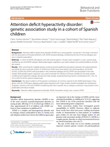 Attention deficit hyperactivity disorder: genetic association study in a