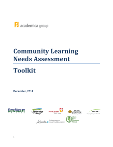 Community Learning Needs Assessment Toolkit