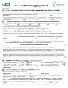 V.A.C.® Therapy Insurance Authorization Form
