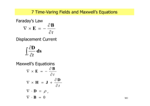 Chapter 7 Time-Varying Fields and Maxwell`s Equations