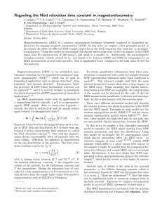 Regarding the Neel relaxation time constant in magnetorelaxometry