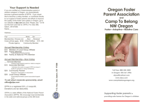 OFPA Brochure - Oregon Foster Parent Association
