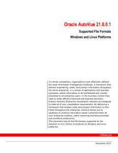 Oracle AutoVue Supported File Formats, Windows and Linux Platforms