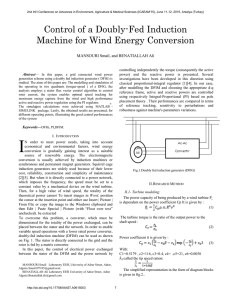 Control of a Doubly-Fed Induction Machine for Wind Energy
