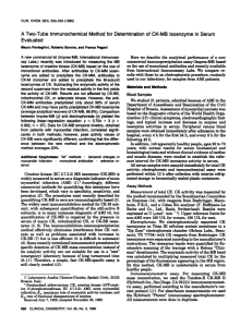A Two-Tube Immunochemical Method for Determination of CK