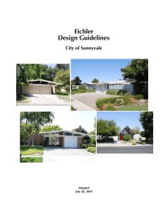 Eichler Design Guidelines - City of Sunnyvale