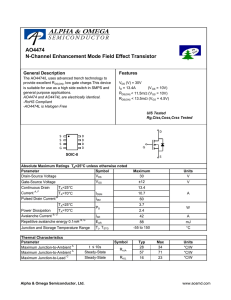 AO4474 N-Channel Enhancement Mode Field Effect Transistor
