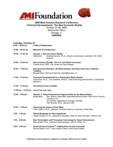 Speakers and program subject to change without prior notice. 2009