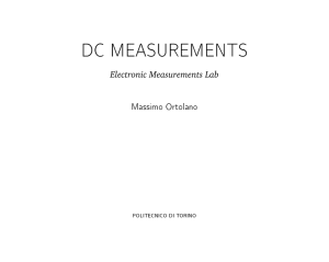 DC measurements, Electronic Measurements Lab